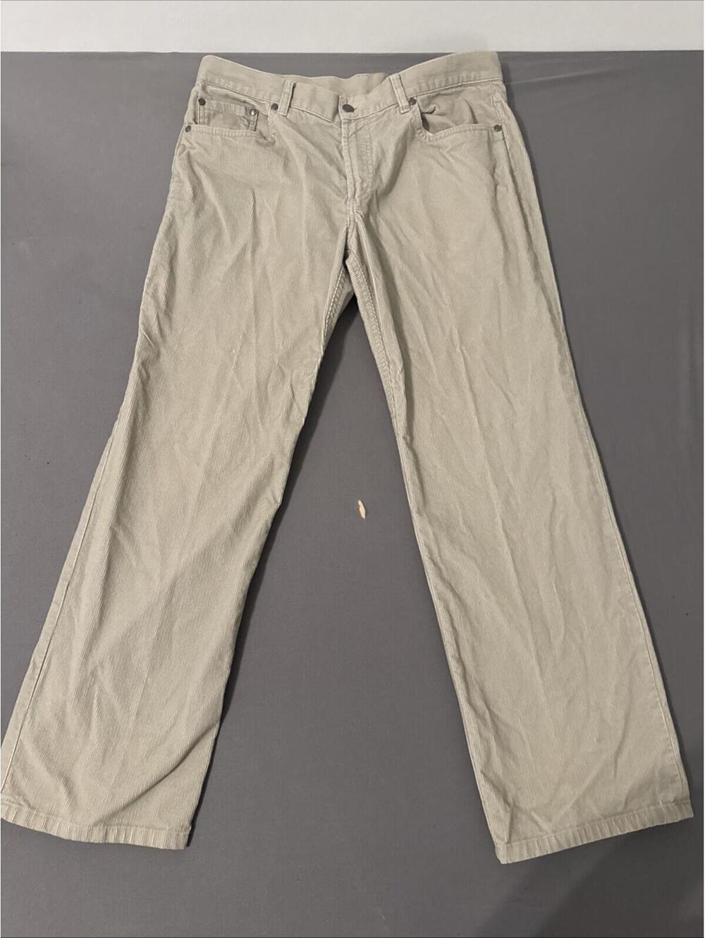 Brooks Brothers Corduroy Pants Men's 34x30 White Straight Leg